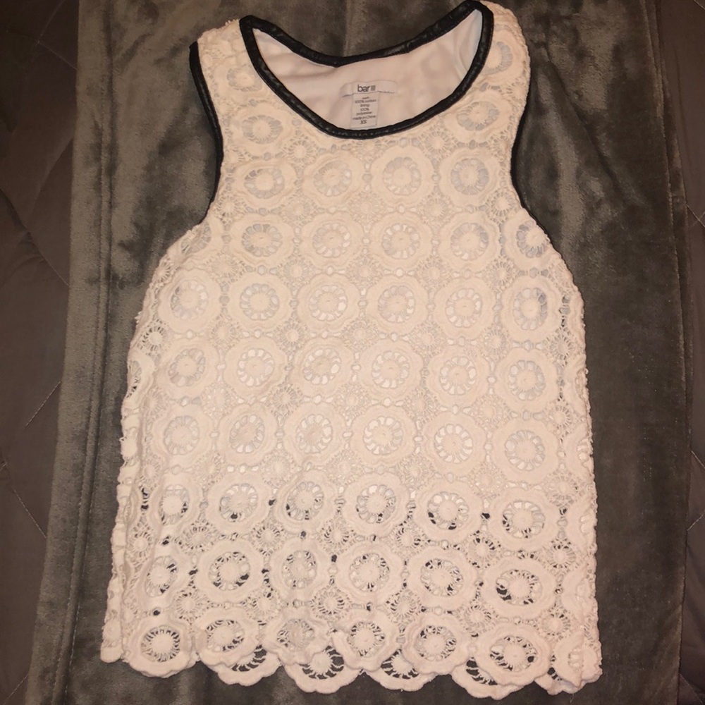 White Eyelet crop top